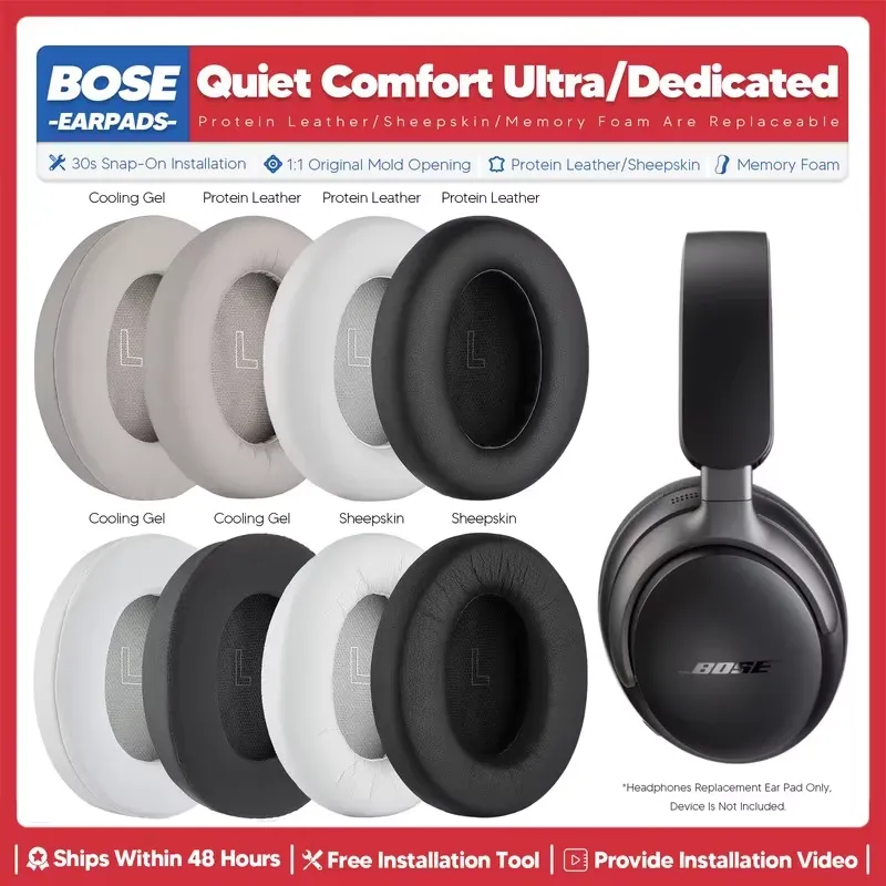 Bose Headphone Qc Ultra - Bantalan Telinga Pengganti untuk Headphone Bos