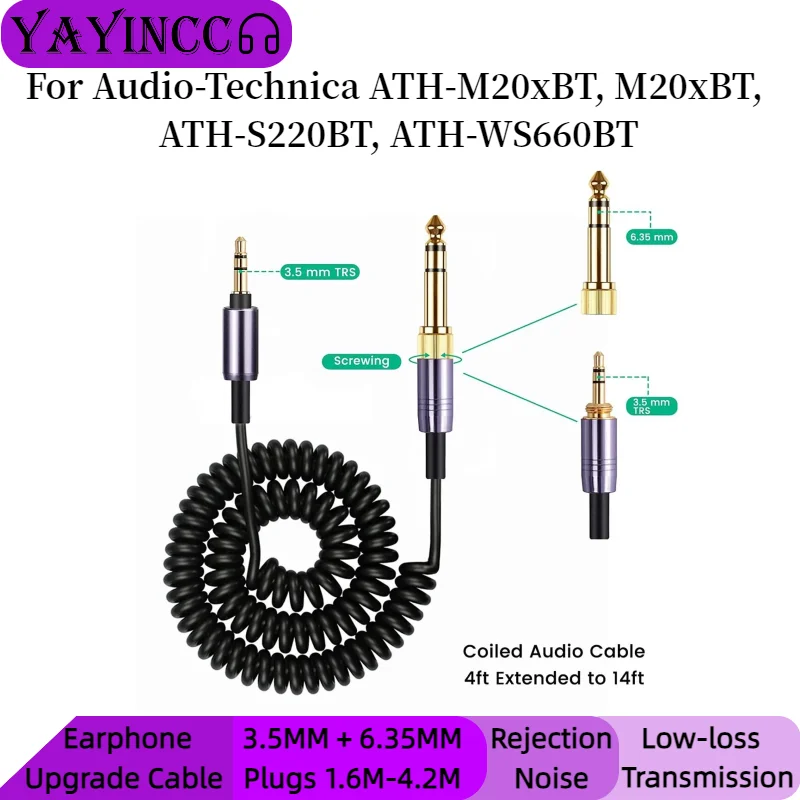 Kabel spiral pengganti dengan  - Audio Technica Headphone Ath-Ws660Bt ulasan dan harga