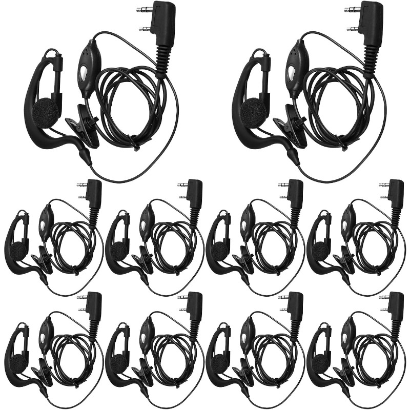 10 Buah Earpiece Walkie Talkie - Wired Earphone Mic ulasan dan harga